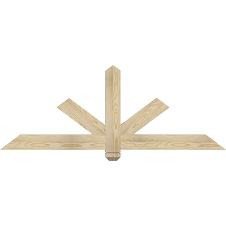 Ekena Millwork Kennewick Rough Sawn Timber Gable Bracket, Douglas Fir, 60"W x 22"H x 2"D x 4"F, 9/12 Pitch GBW060X22X0204KEN00RDF
